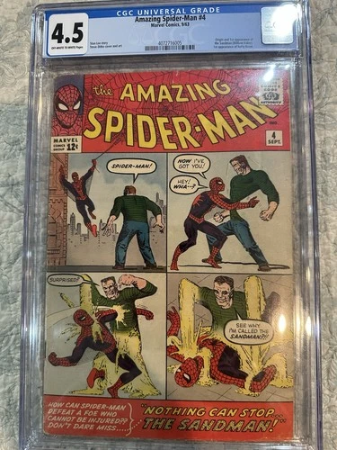 AMAZING SPIDER-MAN 4 CGC 4.5 Marvel Silver Age Sandman High Grade