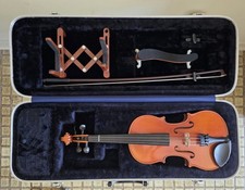 Strobel 3/4 Violin 2013 Eastman Strings Outfit w/Case Bow Shoulder Rest  Stand