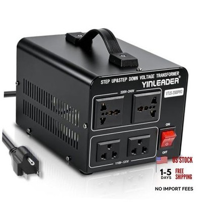 Heavy Duty 2000W PRO 110V to 220V Voltage Converter Step Up/Down 2000 PRO