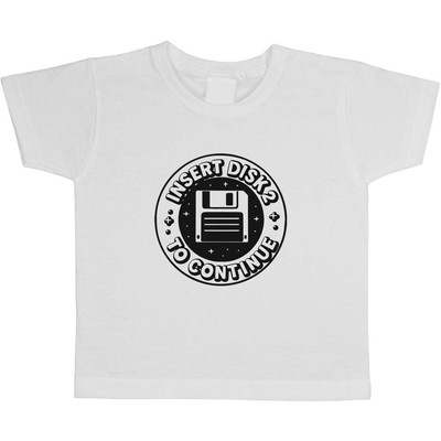 ''Insert Disk 2 To Continue'' Kinder / Kinder T-Shirts Baumwolle (TS054120)