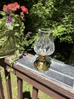 Beautiful Waterford Hurricane Candle Holder, Solid Brass Base — photo 2