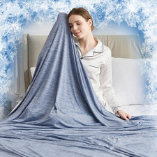 Cooling Blanket Throw, Double Sided Cooling Blankets for Hot Sleepers,