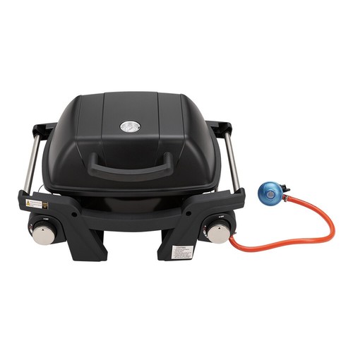 2 Burners Tabletop Gas Grill Barbecue Lid Thermometer Portable Camping BBQ Party - Picture 14 of 23