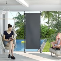 Outsunny Senkrechtmarkise, 120 X 220-310Cm Balkonsichtschutz Mit Sonnenschutz