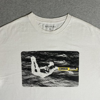 Rare Quasi Skateboards Bob Dekeyzer Diver Logo White T-Shirt XL Hockey Boxy Fit