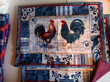 Set of Handmade ROOSTER Pillows