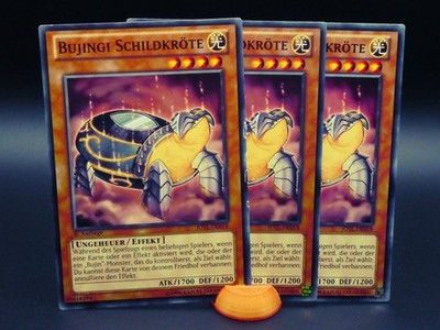 Yugioh Playset 3x Bujingi Schildkröte JOTL DE018/ Common/ Deutsch