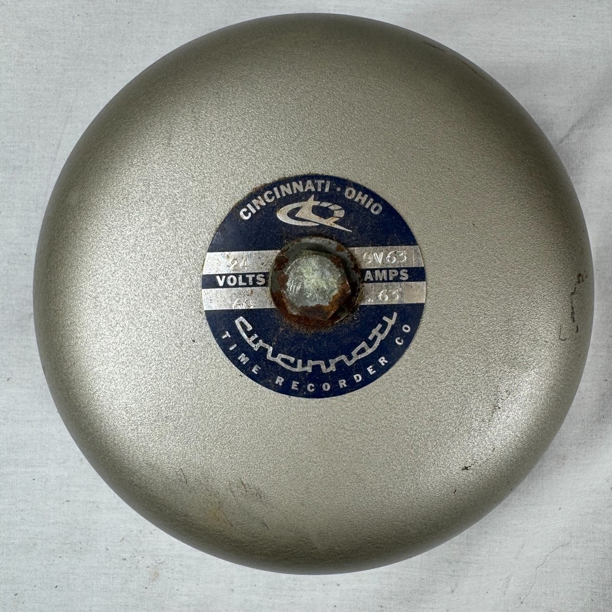 THE STAR CLUB　WARNING BELL Vintage Cincinnati Ohio Time Recorder Co. Bell – 24V Industrial