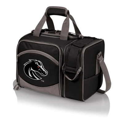 Picnic Time Boise State Broncos - Malibu Picnic Basket Cooler Black Gray Accents