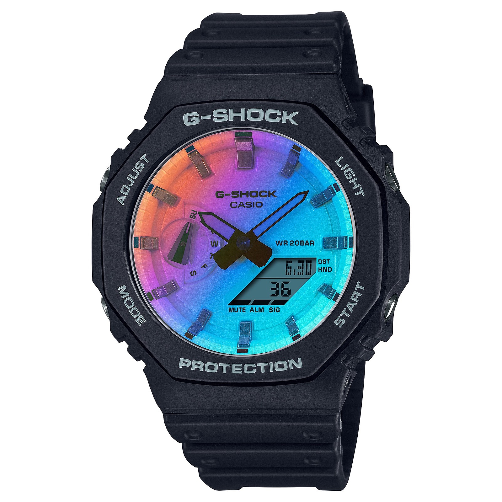 Orologio CASIO G-SHOCK GA-2100SR-1AER Silicone Nero Sub 200mt