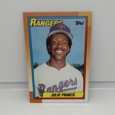 Topps 1990 Base Set #550 Julio Franco Texas Rangers Baseball Card