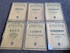 Schirmer  s Library of Musical Classics Books For The Piano Lot Of 6