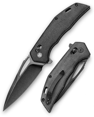 Trivisa Messer Vela B-WARE Thrust Lock Folder Black Micarta Taschenmesser