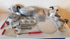 15 Piece Stainless Steel Metal Pretend Play Kitchen Toy Set