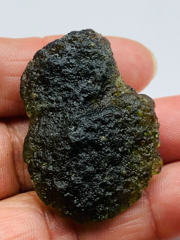 59carats RAW MOLDAVITE from Czech Republic Meteorite impact with a COA