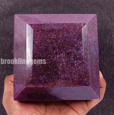 12280 Ct Natural Red Ruby Emerald Cut, Earth Mined, Faceted, Africa, EGL 5ASK