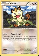 Pokemon Meowth 74/124 Fates Collide Non-Holo 2 Card Lot