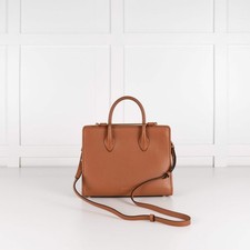 Strathberry Tan Leather Gold Bar Handbag