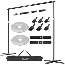 Pipe and Drape Backdrop Stand Kit 10x10ft, Heavy Duty Back Drop Adjustable St...