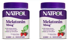 Natrol Melatonin 10 Mg Strawberry Flavor - 180 Gummies 2 pack