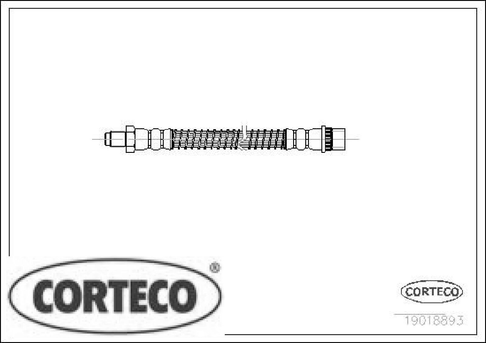 CORTECO 19018893 Bremsschlauch Vorderachse Vorne für Citroen für Peugeot