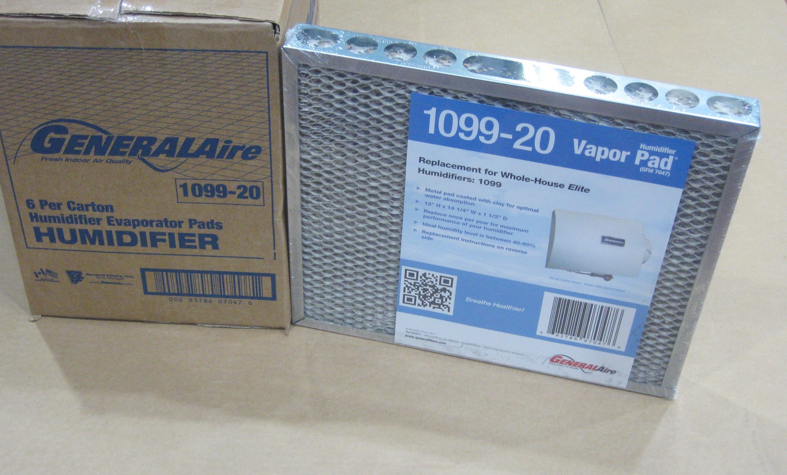 OEM GeneralAire 1099-20 6 PACK Water Pad Media Filter for 10