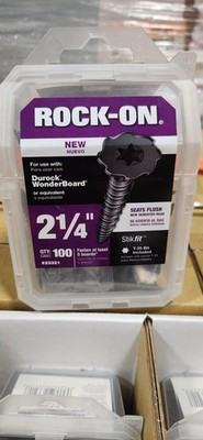 Rock On Climacoat Steel Flat Head Cement Board Screws Set #9 x 2-1/4'' 100 Pack