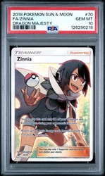 Zinnia 70/70 Dragon Majesty Full Art Ultra Rare Trainer
