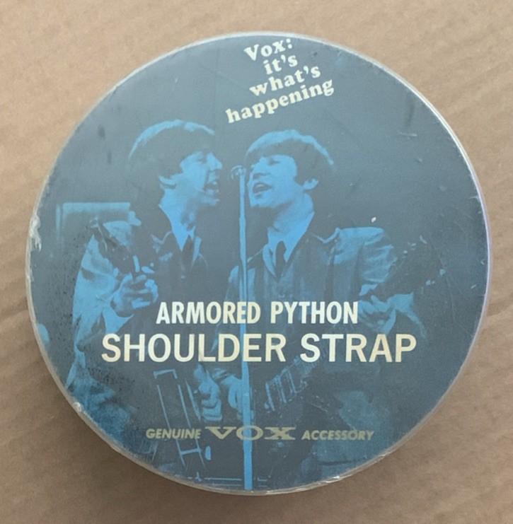 1964 VOX Armored Python Guitar Strap In Original Case The Beatles John Lennon