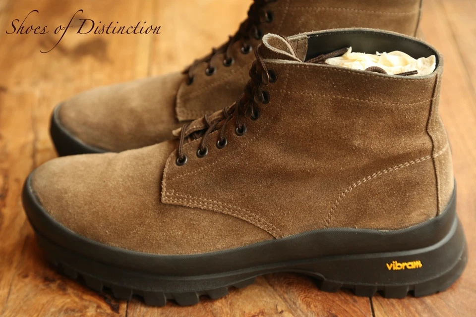 Bottes à lacets derby en daim marron Bottega Veneta hommes UK 10 US 11 EU 44 - Photo 2/4