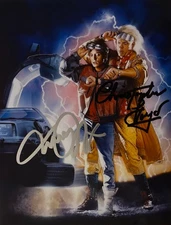 Back To The Future Part II Autographed Signed MJ Fox C Lloyd 8.5x11 Photo