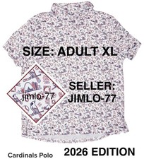 CARDINALS POLO SHIRT XL 2026 EDITION 8/8/26 S...