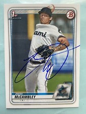 2020 Zach McCambley Marlins Bowman Draft 1st Bowman #BD112 IP Autograph! HOT!