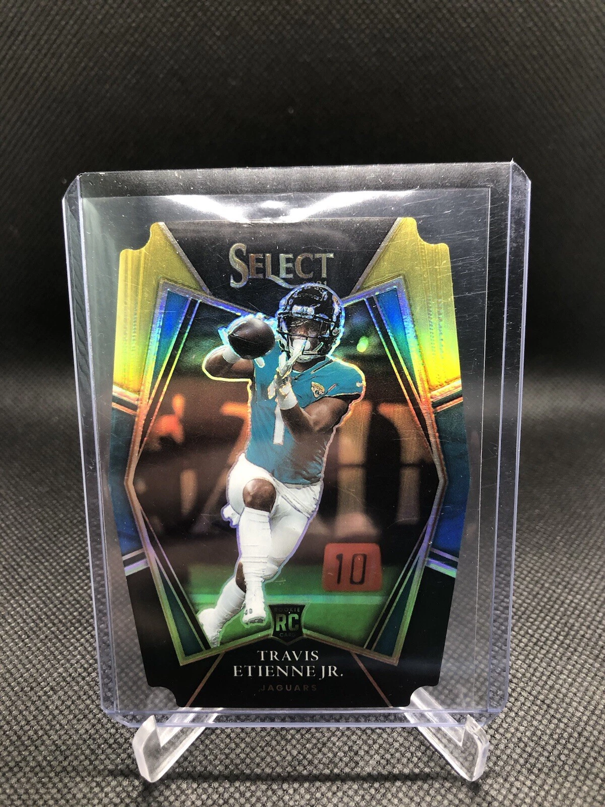 2021 Panini Select - Premier Level Travis Etienne #154 Black & Gold Die Cut