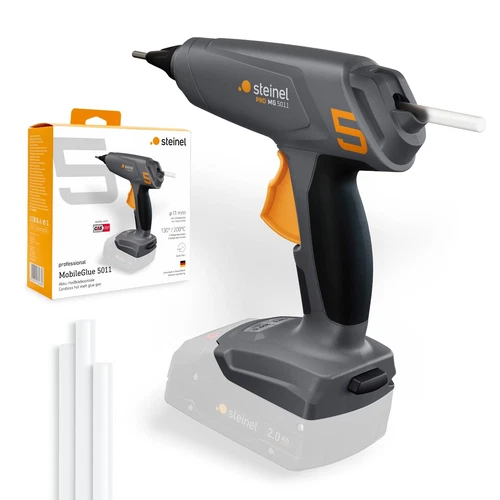 Pistola per colla a caldo batteria Steinel MobileGlue 5011 senza fili colla a caldo professionale 18 V