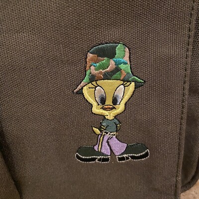 NWT~Vintage LOONEY TUNES Tweety 1999 Green Backpack 15” X 11  display picture 2