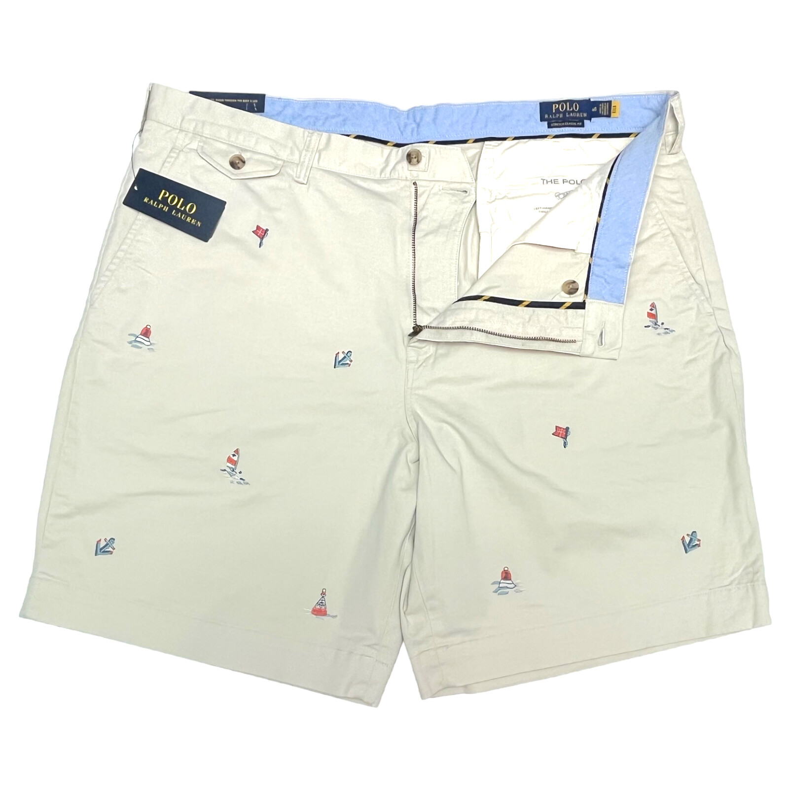 Polo Ralph Lauren Yacht Club Shorts Outdoor Stretch Classic Fit 9" Embroider $98 thumbnail 2