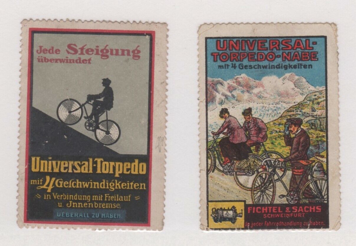 Germany - Pair of Universal Bicycles 納得できる割引 2021年新作入荷 4-Speed Torpedo Advertising