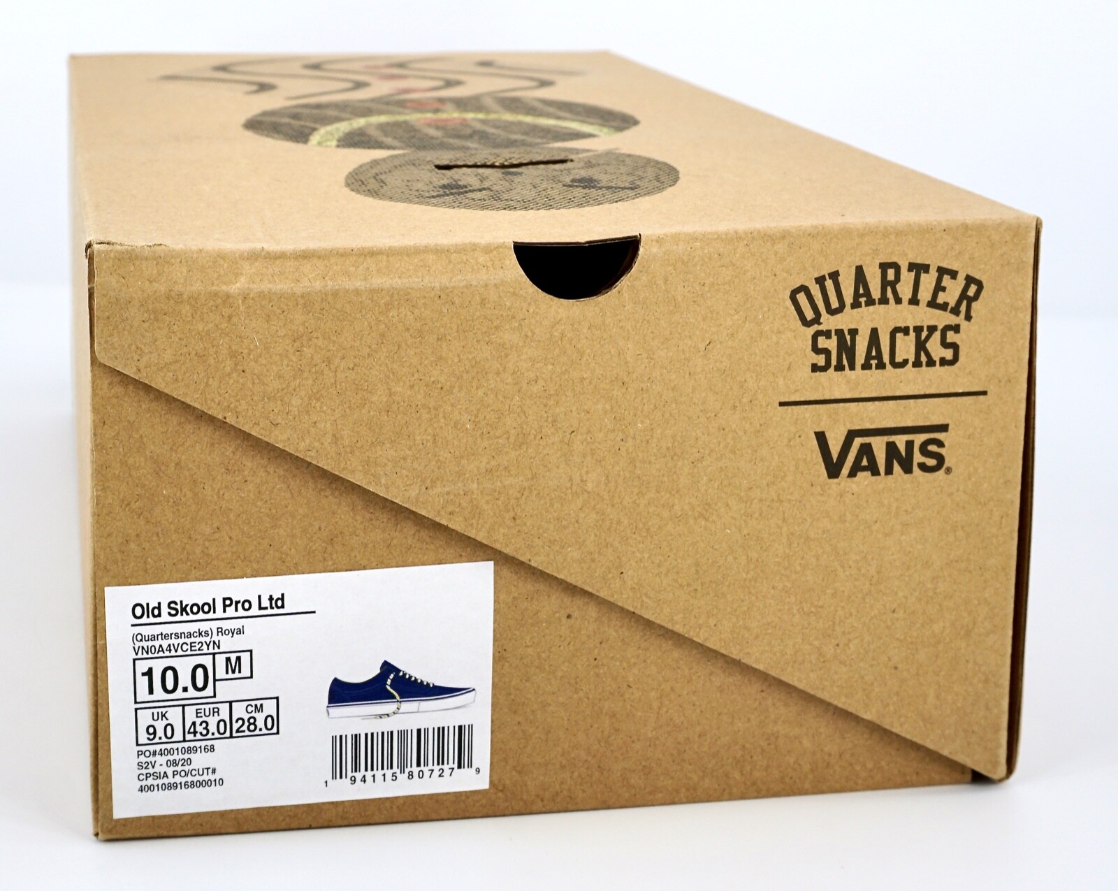 VANS OLD SKOOL PRO LTD "QUARTERSNACKS" (VN0A4VCE2YN) MEN'S SIZE 10