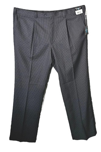 Steve Harvey Pants Men 44 Golf Chino Slacks Celebrity Edition 46Wx32L Black Grey - Picture 2 of 13