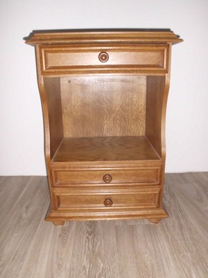 Telefontisch Beistelltisch Telefonschrank mit 3 Schubladen Eiche