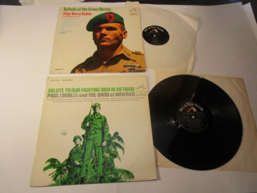 SSGT BARRY SADLER BALLADS OF THE GREEN BERETS RCA  + BONUS LP   BF18 - Picture 1 of 1