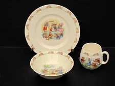 Vtg Royal Doulton 3-Piece Bunnykins Children's Dish Set Plate Cup Bowl Mug Mint!