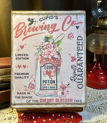 Valentines Cupid s Brewing Co. Love Potion, Handcrafted Plaque / Sign