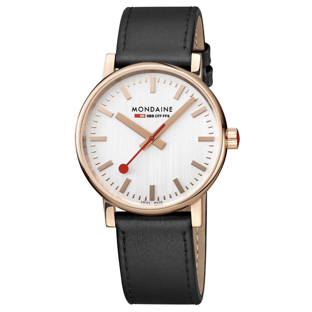 Mondaine Watch EVO2 Rose Gold Black MSE.40112.LB