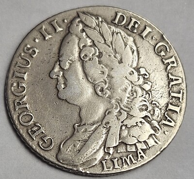 1745 Great Britain George II Lima Shilling KM# 583.2 Silver Coin
