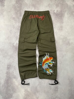 Ed Hardy Urban Outfitters Cargo Pants Embroidered Size XS | eBay