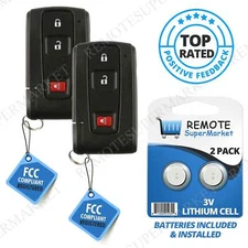 2 Replacement for Toyota 2004-2009 Prius Remote Car Keyless Key Fob Entry Pair
