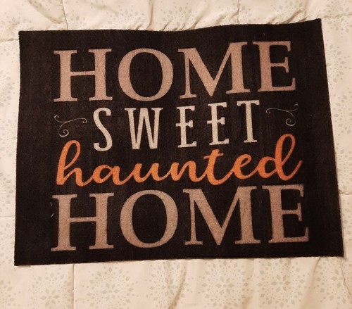 Halloween Fußmatte HOME SWEET HAUNTED HOME 18x24" Herbstdeko 7A