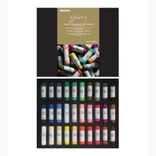 Mungyo Gallery Artists' Handmade Soft Pastels Set of 30 Colors Assorted Colors